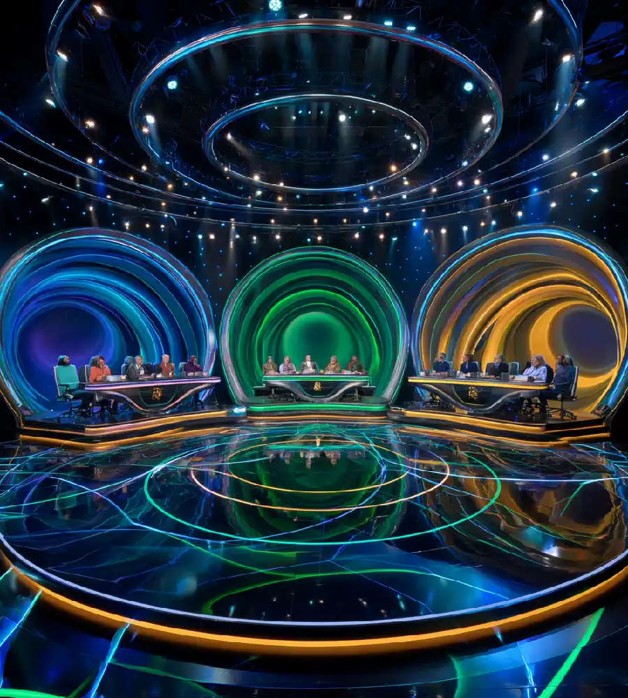 Studio teleturnieju Awantura o Kasę na evencie firmowym.